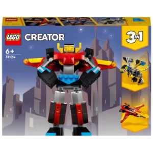 image of LEGO Creator: 3in1 Super Robot, Dragon, Jet Plane Toy (31124)