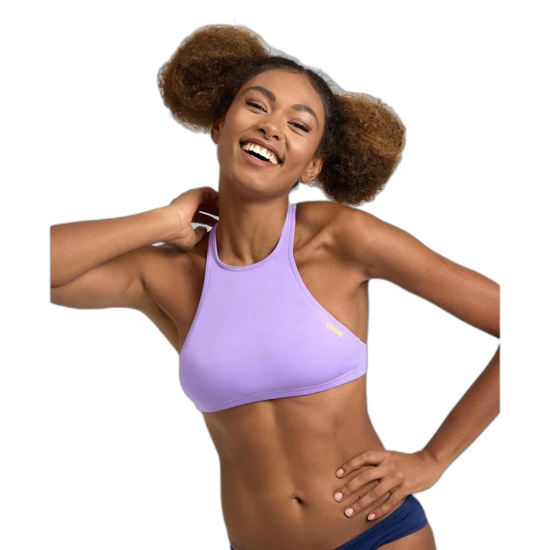 Image of Womens swimsuit top Arena Crop Think R Violet Female XL