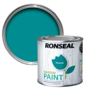 Image of Ronseal Garden Peacock Matt Metal & Wood Paint, 250Ml