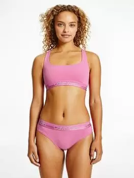 Image of Calvin Klein Modern Structure Unlined Bralette - Pink, Size L, Women