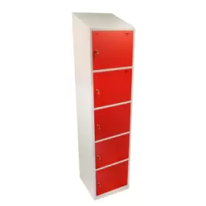 Image of Five Tier Hero Metal Locker, Blue Doors, 1950H x 450W x 450D