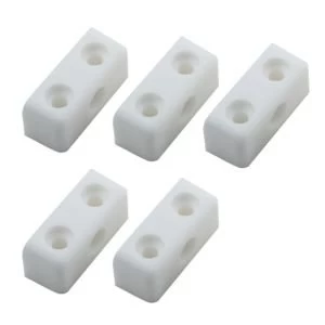 Image of BQ White Fixing block Pack of 100