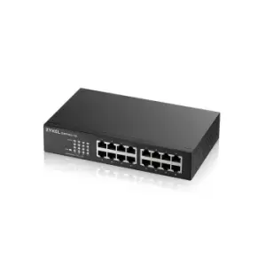 image of GS1100-16 - Unmanaged - Gigabit Ethernet (10/100/1000) - Rack mounting - Wall mountable