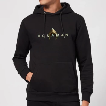 image of Aquaman Title Hoodie - Black - L