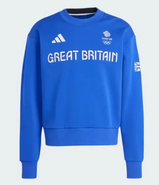 image of adidas Team GB Sweatshirt Adults Crew Sweaters L Blue 52386818430