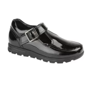 Image of Roamers Girls Patent Leather Mary Janes (1 UK) (Black)