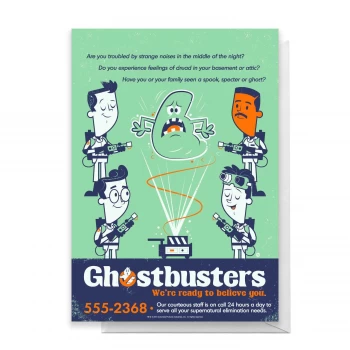 image of Ghostbusters We Believe You Greetings Card - Giant Card