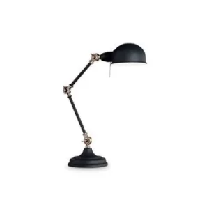 Image of Truman 1 Light Adjustable Table Lamp White, Black, Brass, E27