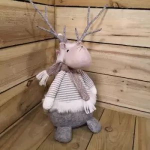 image of Christmas 52cm LED Plush Reindeer with LED Antlers - Snowtime