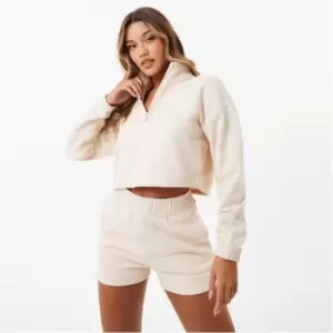 Image of Everlast Fleece Shorts Womens - Beige