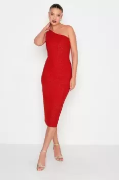 Tall One Shoulder Midi Dress