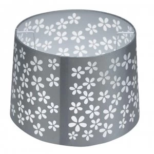 image of Stanford Home Daisy Laser Cut Lamp Shade - Pewter Daisy