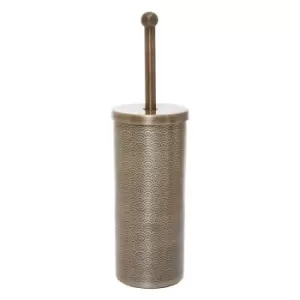 Image of Interiors By Ph Etched Aluminium Toilet Brush Gold Finish