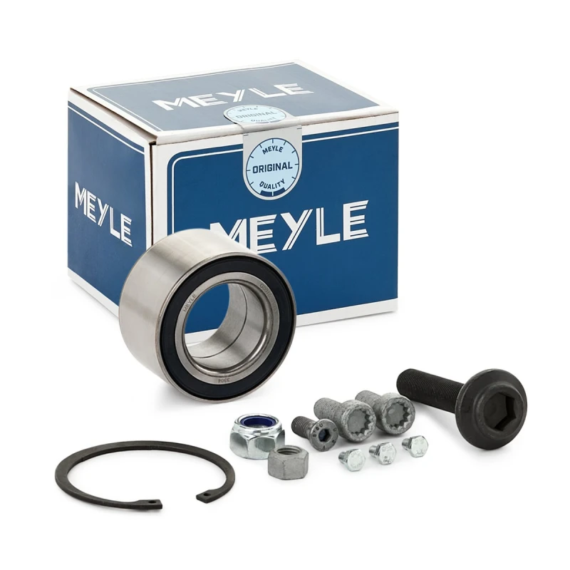 Image of MEYLE 100 498 0219 Wheel bearing kit with fastening/mounting material, Original Quality, Front Axle Wheel Bearing Kit (654)
