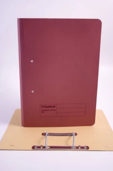 Image of Guildhall Transfer Spring Files Heavyweight Capacity 38mm Foolscap Red Pack of 25