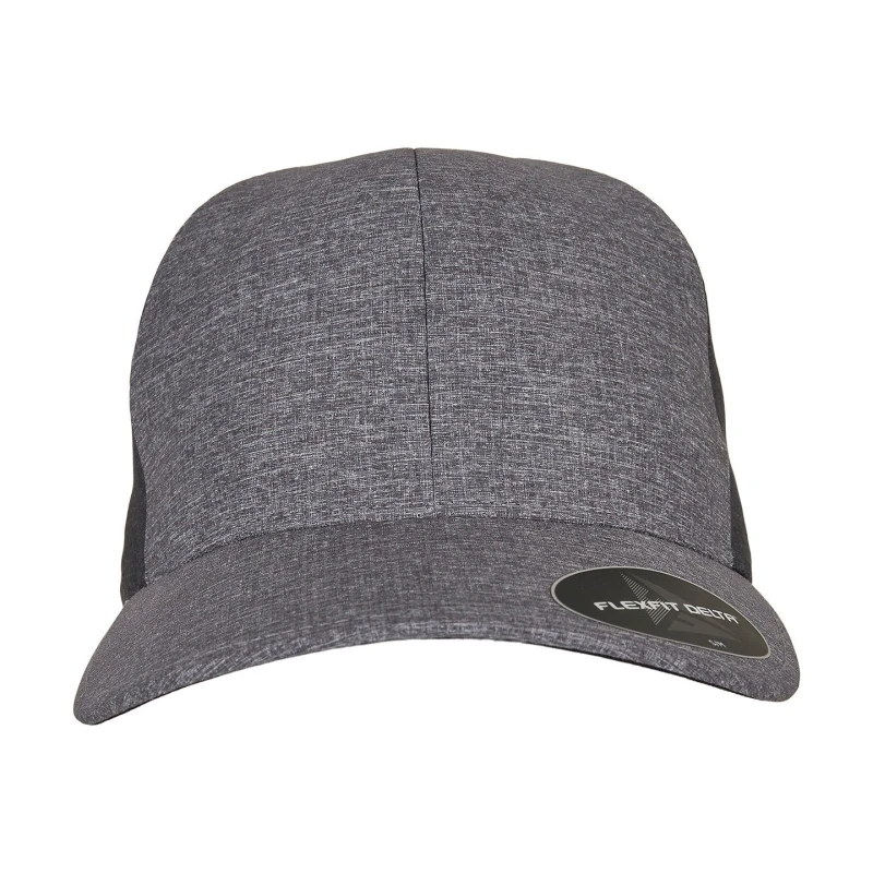 Image of Yupoong Mens Flexfit Delta Trucker Cap in Blue Size: Medium Blue Male M