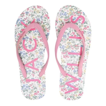 Image of Jack Wills Flip Flops - White Floral