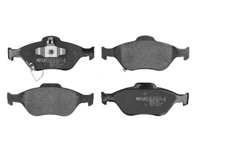 Image of MEYLE 025 232 0217/W Brake pad set Front Axle, with acoustic wear warning, Original Quality, with anti-squeak plate Brake Pad Set,disc brake (402)