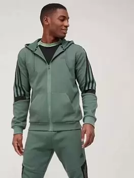 Image of adidas Future Icons 3 Stripe Zip - Green Size M Men