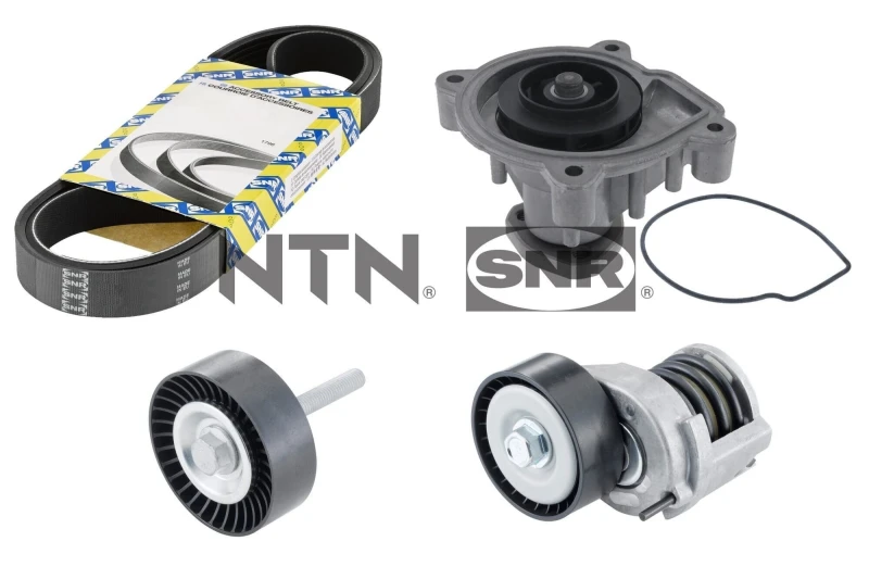 Image of Water Pump + V-Ribbed Belt Kit SNR KAP857.140
