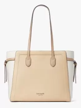 Image of Kate Spade Knott Colorblocked Large Tote Bag, Warm Stone Multi, One Size
