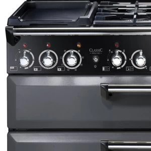 Image of Rangemaster CDL110DFFSL/C (124280) CLASSIC DELUXE 110cm Dual Fuel Range Cooker, Slate/C