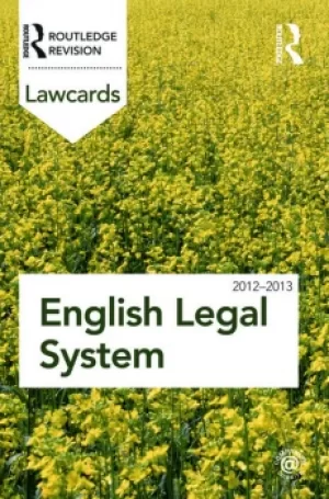 Image of English Legal System Lawcards 2012-2013