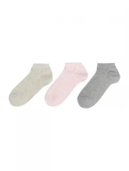Image of Calvin Klein Logo 3 pair pack trainer socks Pink