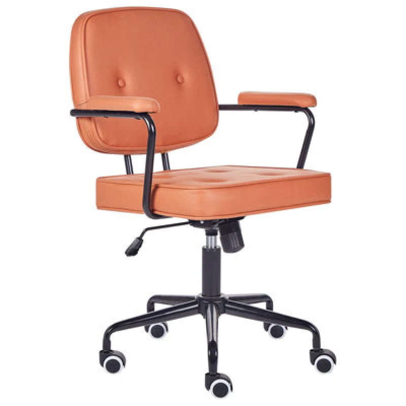 Image of Beliani Desk Chair Pawnee Fabric Orange