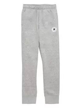 image of Converse Fleece Chuck Taylor Joggers - Grey, Size S=8-10 Years