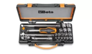 image of Beta Tools 910A/C16HR 21pc 3/8" Dr Ratchet, Socket & Accessory Set 009100935