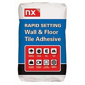 Image of Norcros Rapid Setting Tile Adhesive Grey - 20kg