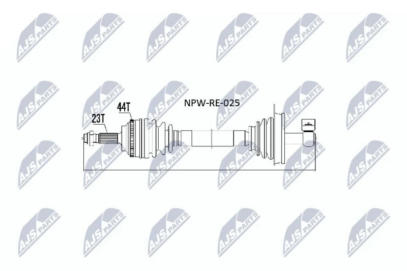 Image of NTY NPW-RE-025 Drive shaft Front Axle Left Drive Shaft (13)