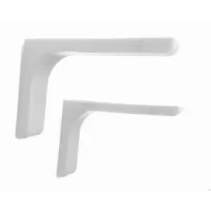 image of White Shelf support brackets with covers 120mm Invisible / Concealed Fixings - Pack of 4 Pairs