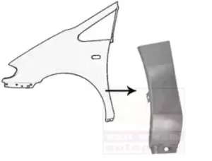 Image of VAN WEZEL Fender 5878155 Wing VW,FORD,SEAT,SHARAN (7M8, 7M9, 7M6),GALAXY (WGR),Alhambra (7V8, 7V9)