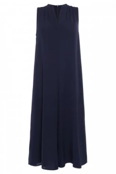 Image of French Connection Mahi Crepe Solid Jumpsuit Utility Blue