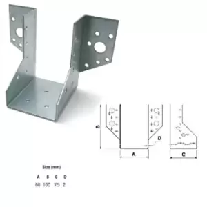 image of Moderix Jiffy Timber Joist Hangers Decking Lofts Roofing Zinc Packs - Size 60 x