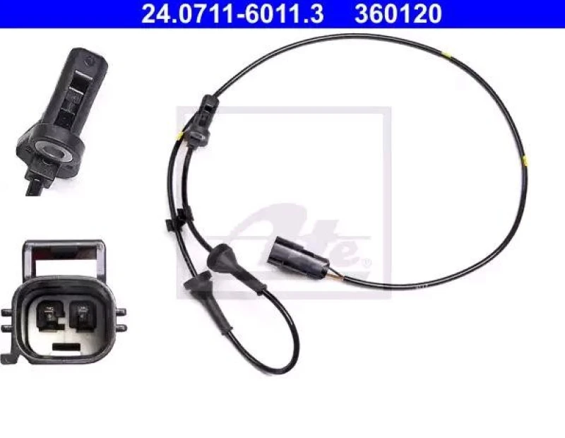 Image of ATE 24.0711-6011.3 ABS Sensor Sensor,wheel speed (412)