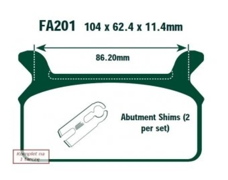 Image of EBC Brakes FA201 Brake pad set Brake Pad Set,disc brake (402)