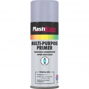 Image of Plastikote Enamel Primer Aerosol Spray Paint Grey 400ml