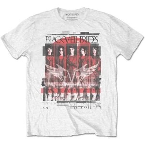 Image of Black Veil Brides - Group Scatter Unisex Large T-Shirt - White