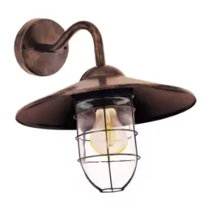 Image of Eglo Traditional Style Copper Exterior Wall Lamp