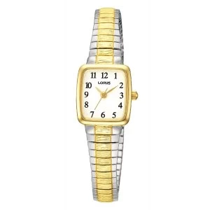 image of Lorus RPH58AX9 Ladies Gold Plated Two Tone Expanding Bracelet Watch