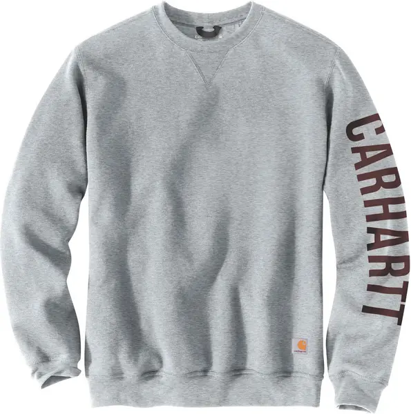 Image of Carhartt Logo Sleeve, sweatshirt , color: Dark Red/Grey (Hgy) , size: XL