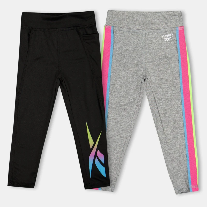 Image of Reebok 2Pk Legging Silver female 2-3 Yrs