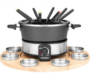 image of Gastroback 42566 Fondue Set - Black & Silver