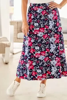 Image of Jersey Pull-On Print Maxi Skirt
