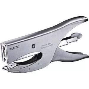 image of Leitz Handheld stapler 5549-00-81 Stapling capacity:40 sheets (80 g/m²) Black, Chrome