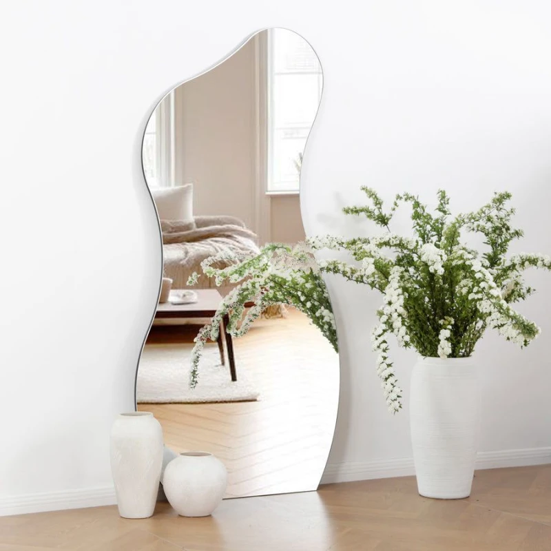 Image of Home Garden Direct Lesina Large Frameless Pond Mirror in Full Length 170x80cm in Clear Size: 170x80cm Clear Unisex 170x80 cm