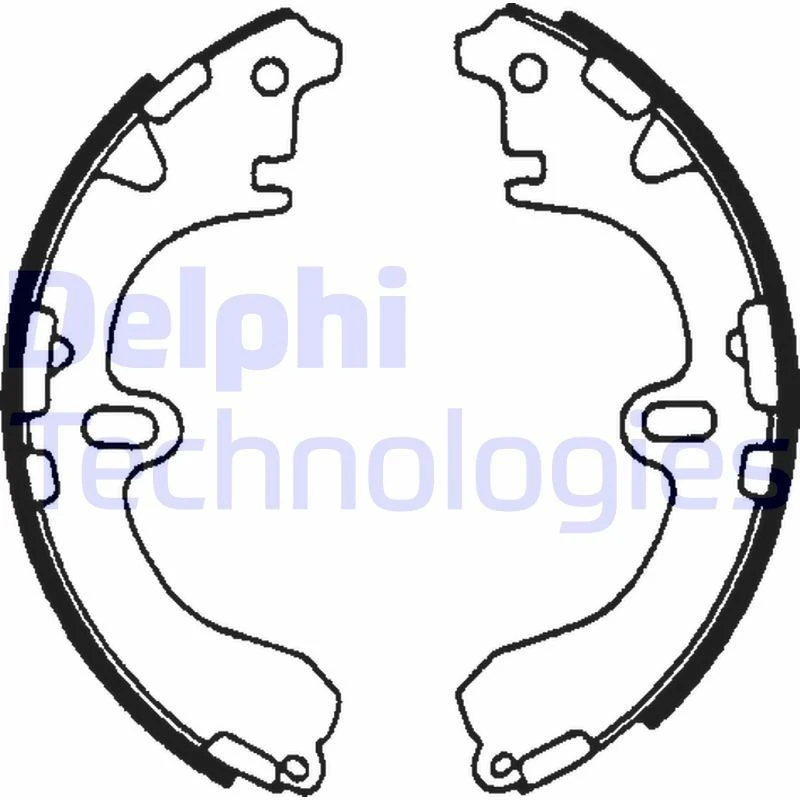 Image of DELPHI Brake Shoe Set DELPHI LS1601